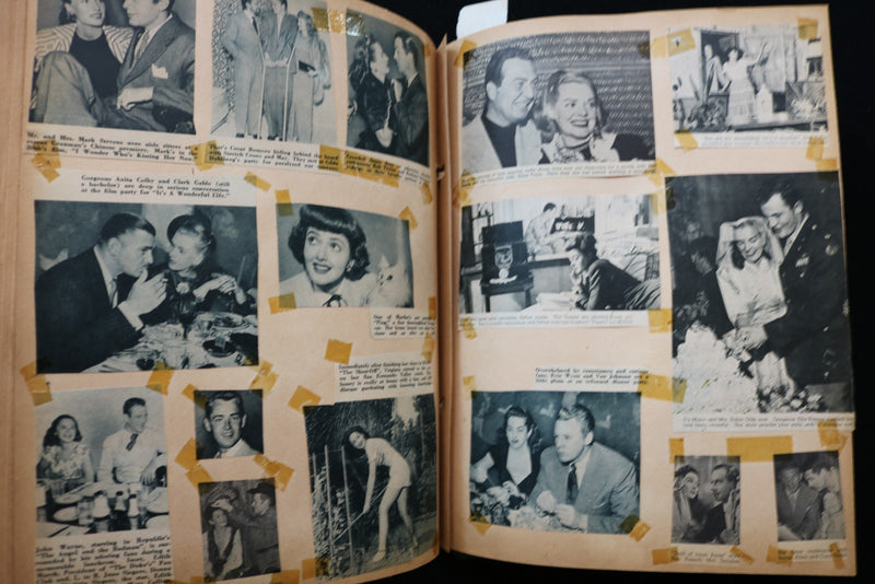 1940'S MOVIE STARS SCRAPBOOK - INGRID BERGMAN - SHIRLEY TEMPLE - E 24929