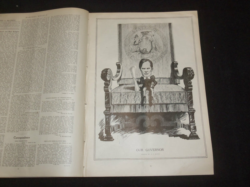 1913 APRIL 12 HARPER'S WEEKLY MAGAZINE- BROTHER BRYAN'S BIRTHDAY BANQUET-ST 6384
