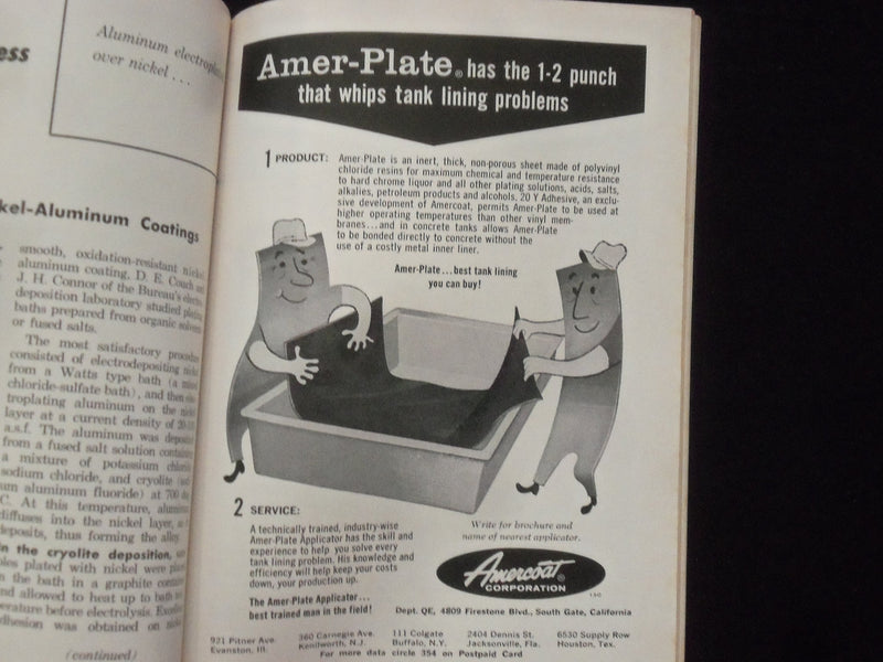 1961 MAY PRODUCTS FINISHING MAGAZINE - ROLLER COAT PAINTING ALUMINUM - J 9992