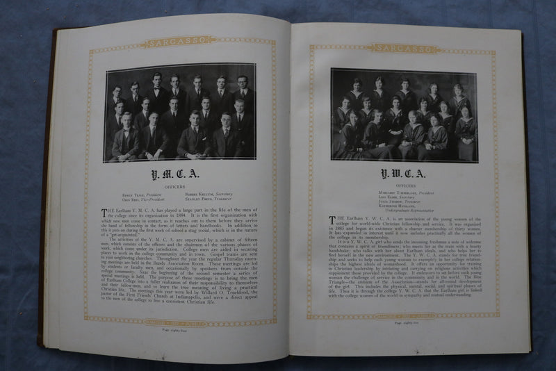 1922 THE SARGASSO EARLHAM COLLEGE YEARBOOK - RICHMOND, INDIANA - YB 3424