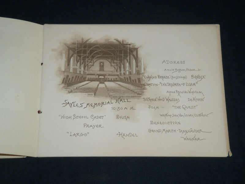 1893 JUNE 23 BROWN UNIVERSITY CLASS DAY SOUVENIR BOOKLET - J 4316