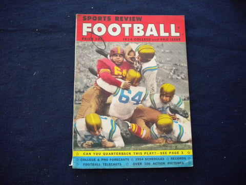 1954 SPORTS REVIEW FOOTBALL MAGAZINE - COLLEGE AND PRO ISSUE - B 439M