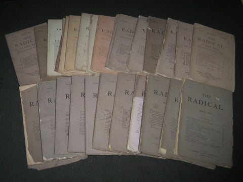 1865-1869 THE RADICAL MONTHLY MAGAZINE LOT OF 27 - NATURAL RELIGION - WR 1371