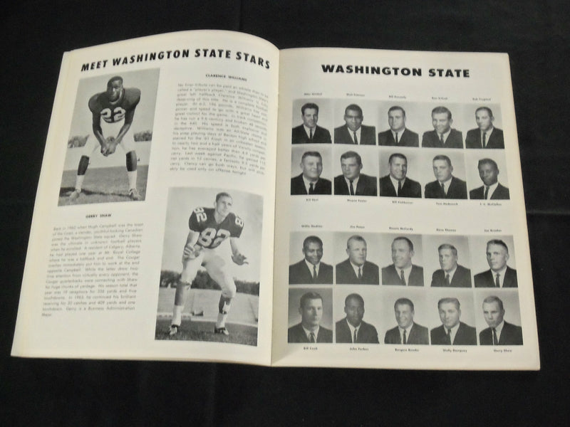 1964 OCTOBER 17 SAN JOSE STATE VS. WASHINGTON STATE FOOTBALL PROGRAM - J 3734