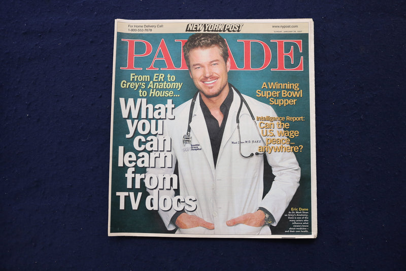 2007 JANUARY 28 PARADE MAGAZINE - ERIC DANE COVER - E 18396