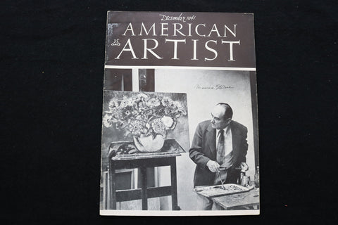 1941 DECEMBER AMERICAN ARTIST MAGAZINE - MAURICE STERME COVER - SP 4183F