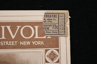 1926 JUNE 13 THE THEATER RIVOLI PROGRAM & TICKET STUBS- ARLETTE MARCHAL - K 1914