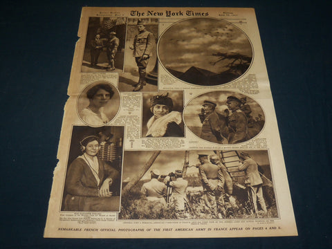 1917 JULY 29 NEW YORK TIMES ROTO PICTURE SECTION - AMERICANS IN FRANCE - NT 8987