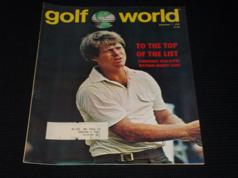1978 SEPTEMBER 1 GOLF WORLD MAGAZINE - TOM WATSON FRONT COVER - E 6695
