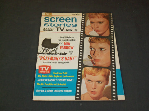 1968 JULY SCREEN STORIES MAGAZINE - MIA FARROW - SP 8207