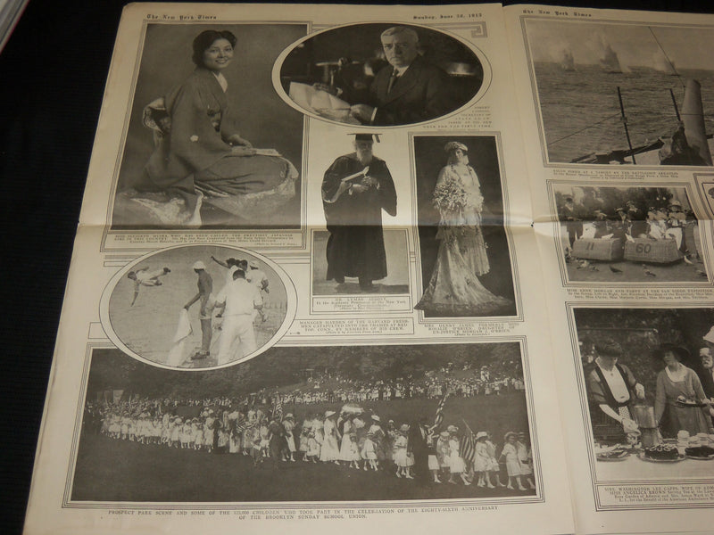 1915 JUNE 20 NEW YORK TIMES PICTURE SECTION - WEST POINT - WILSON - NP 5480