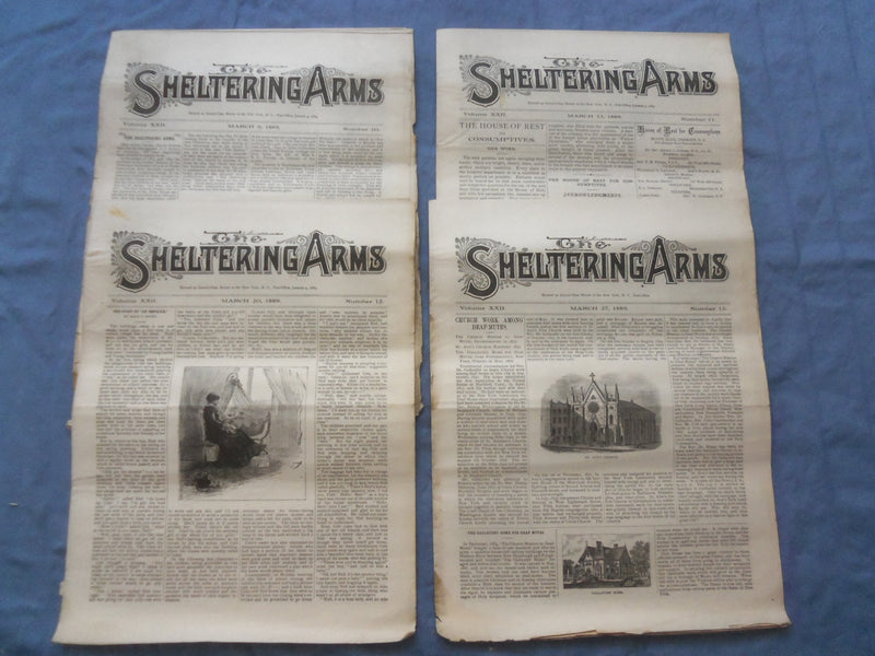 1889 THE SHELTERING ARMS NEWSPAPER - LOT OF 20 - NP 8415