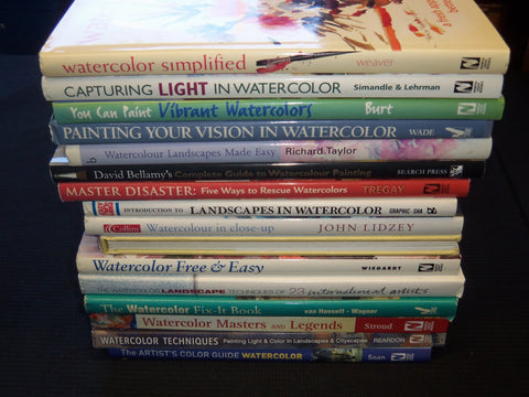 1990'S-2000'S WATERCOLOR HARDCOVER ART BOOKS LOT OF 16 - KD 2887