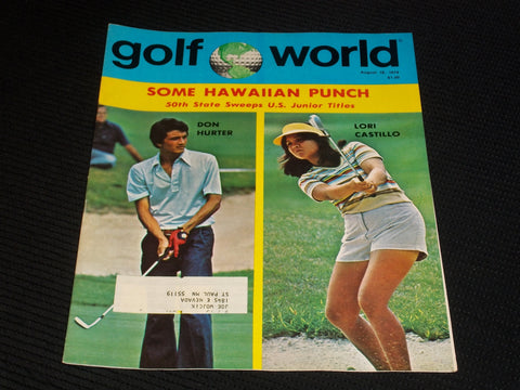 1978 AUGUST 18 GOLF WORLD MAGAZINE - HURTER & CASTILLO FRONT COVER - E 6693