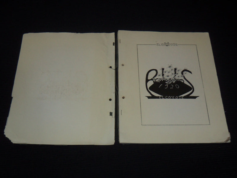 1920 EL COYOTE YEARBOOKS ROSWELL HIGH SCHOOL - NEW MEXICO - K 3388
