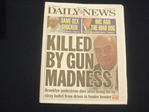 2020 OCTOBER 22 NEW YORK DAILY NEWS - BROOKLYN PEDESTRIAN KILLED BY STRAY BULLET