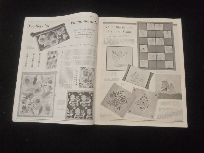 1938 FEBRUARY HOME ARTS NEEDLECRAFT MAGAZINE - NICE ILLUSTRATED COVER - SP 886H