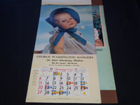 1957 THE GEORGE WASHINGTON HANGERS CALENDAR SALESMAN SAMPLE SHEETS BOOK - C 22