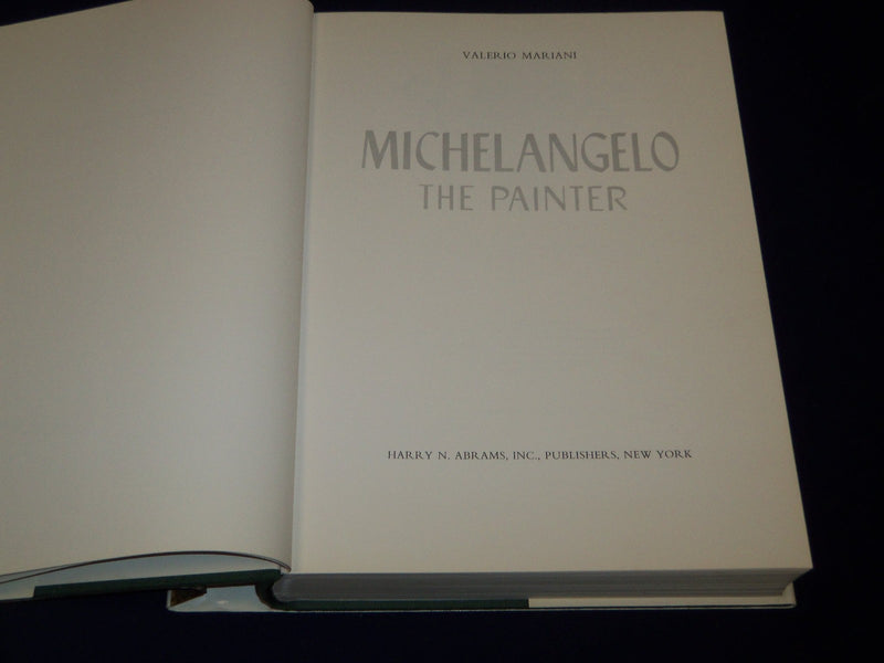 1964 MICHELANGELO THE PAINTER HARDCOVER BOOK BY VALERIO MARIANI - I 28