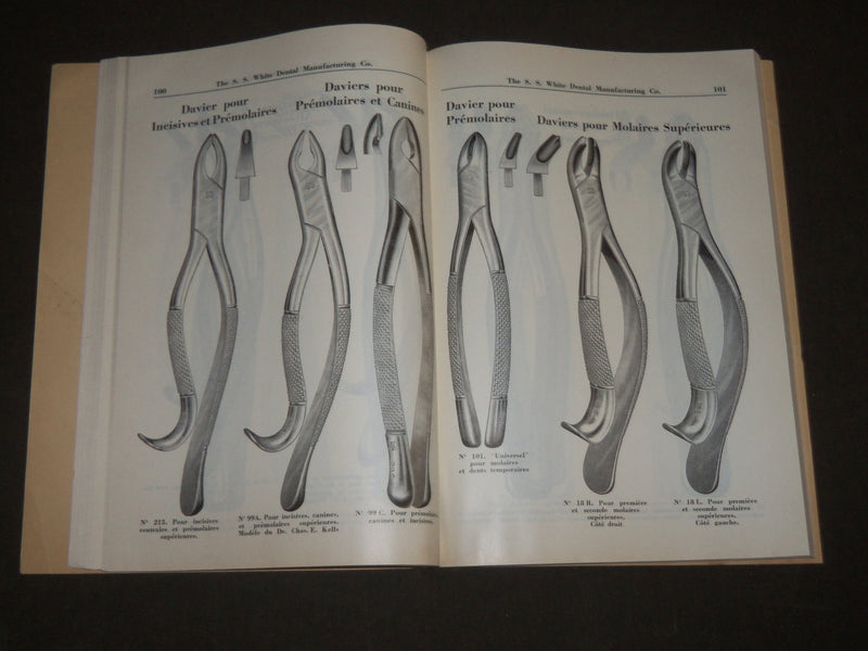 1937 S. S. WHITE FOURNITURES DENTAIRES FRENCH CATALOGUE - NICE ILLUS. - FR 637