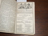 1861 THE BOSTON ALMANAC W/ FOLD OUT MAP - 3 3/8