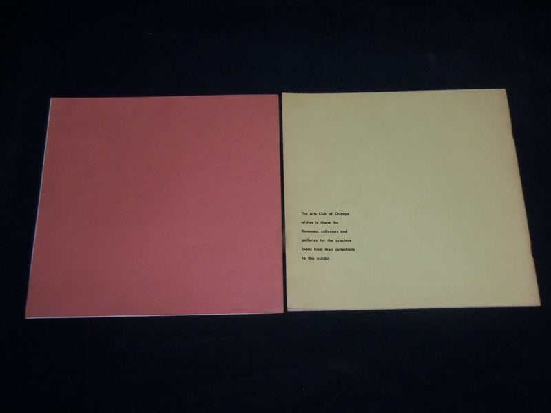 1957-1958 ARTS CLUB OF CHICAGO CATALOGS LOT OF 2 - NICE PRINTS - J 6772