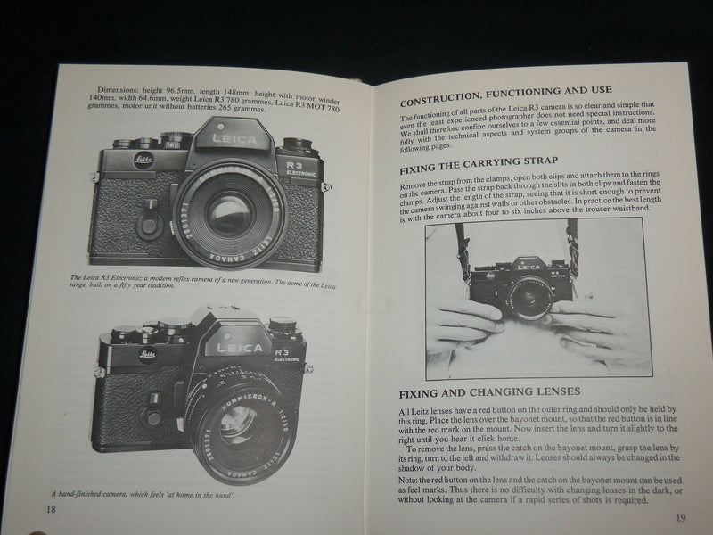 1979 LEICA-R REFLEX MANUAL BY HEINZ VON LICHEM - R3 & R3 MOT CAMERA - KD 7011
