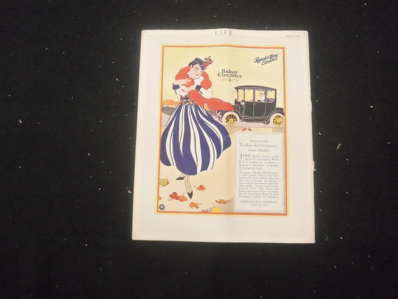 1915 OCTOBER 7 LIFE MAGAZINE - DINNER FOR TWO - L 762B