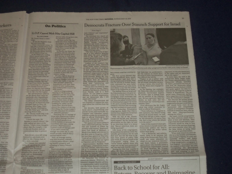 2021 MAY 16 NEW YORK TIMES - 4 WEEKS ON PATH TO WAR: RAID ON MOSQUE TO CARNAGE