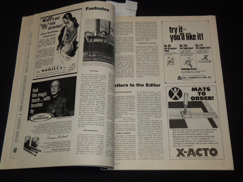 1974 AUGUST AMERICAN ARTIST MAGAZINE - PRODUCT DIRECTORY - SP 3136A