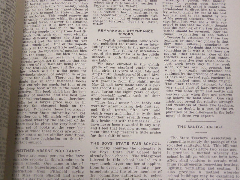1907-1923 EDUCATIONAL PRESS BULLETIN BOUND VOLUME LOT OF 4 - ILLINOIS - KD 3486A