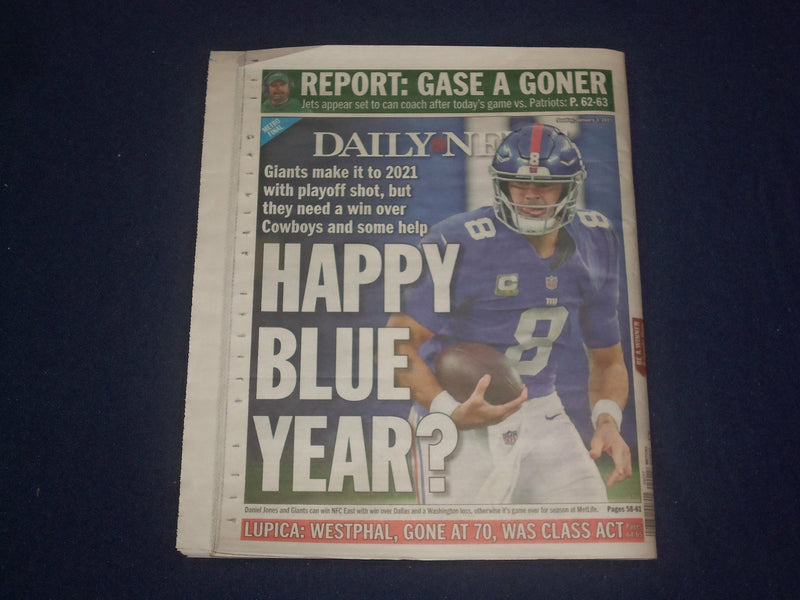 2021 JANUARY 3 NEW YORK DAILY NEWS NEWSPAPER - BRING NYC BACK & MAKE IT BETTER