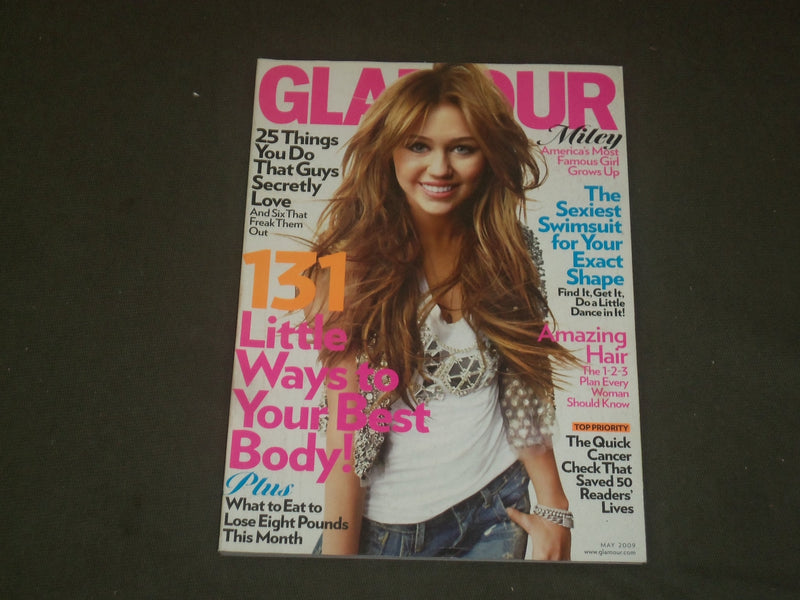 2009 MAY GLAMOUR MAGAZINE - MILEY CYRUS COVER - B 3014