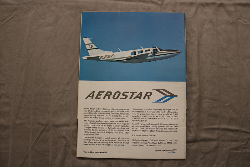 1968 SEP 2 AMERICAN AVIATION MAGAZINE - VTOL BUSINESS JET COVER - B 1141F
