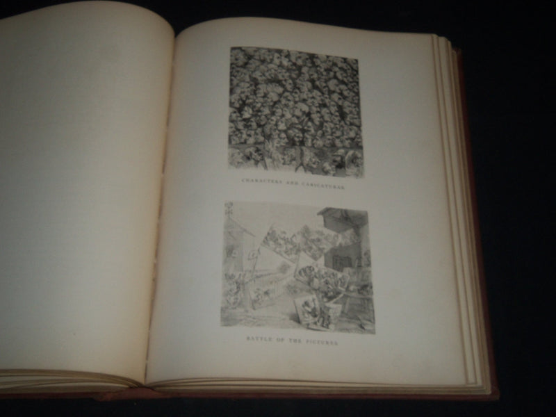 1876 THE WORKS OF WILLIAM HOGARTH VOLUME BY CHARLES LAMB - GREAT PLATES - Z 38