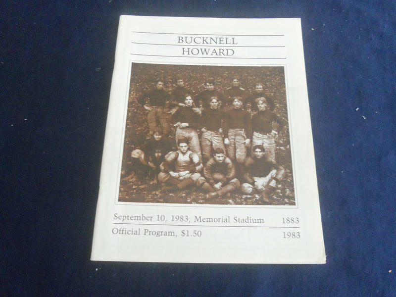 1983 SEP 10 FOOTBALL PROGRAM - BUCKNELL UNIV VS HOWARD UNIVERSITY - SP 1214H