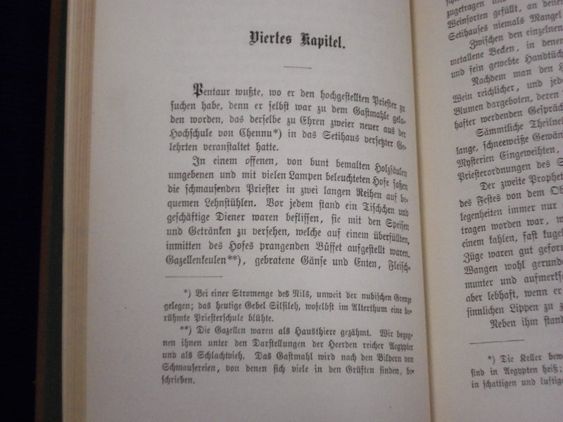 1881 UARDA ROMAN BY GEORG EBERS GERMAN BOOK LOT OF 3 - KD 2194