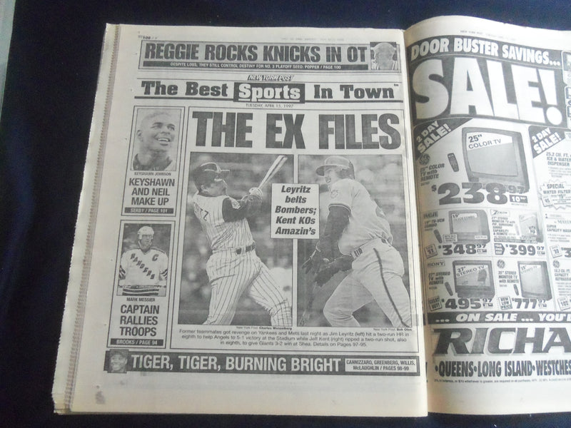 1997 APRIL 15 NEW YORK POST NEWSPAPER- JACKIE ROBINSON 50TH ANNIVERSARY- NP 5658