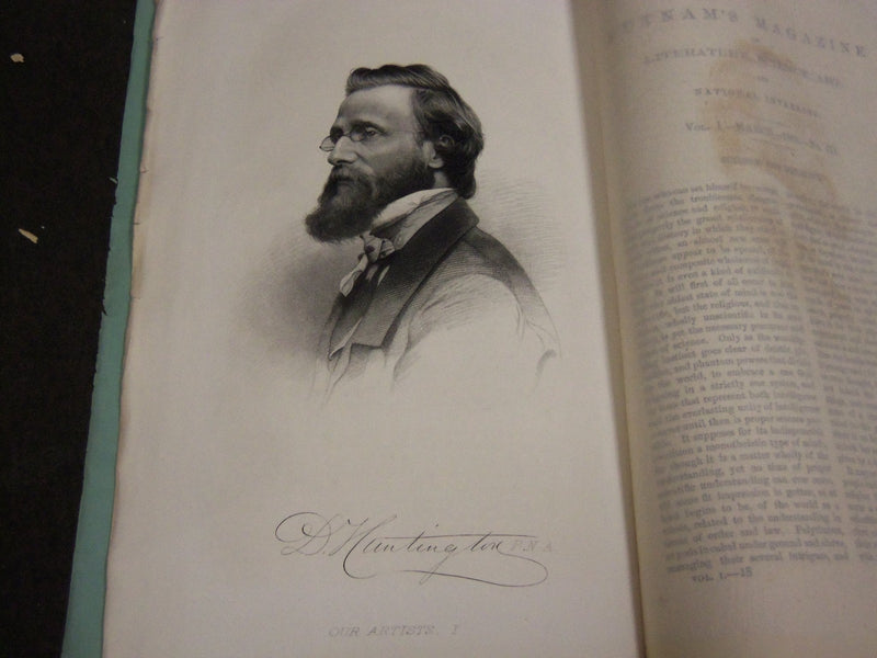 1868 PUTNAM'S MONTHLY MAGAZINE LOT OF 12 - VOLUME 1 - THOMAS NAST - WR 548