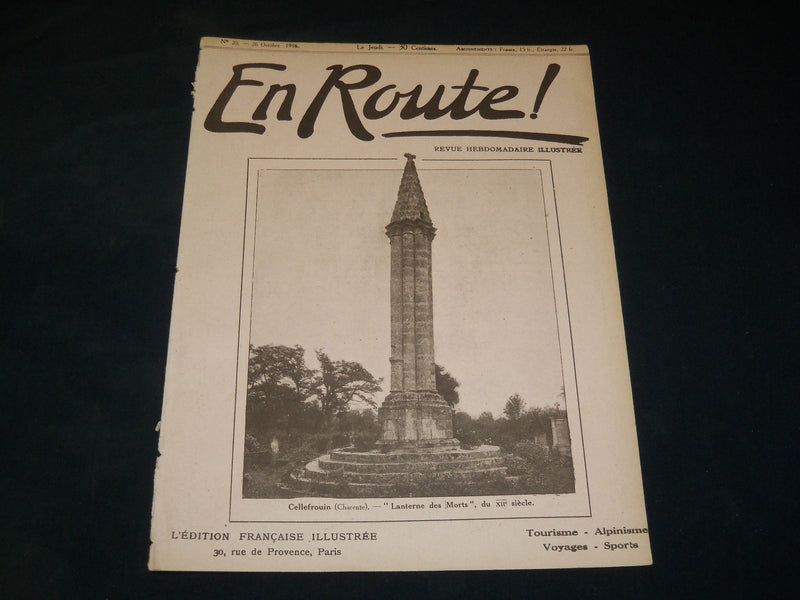 1916 OCTOBER 26 EN ROUTE! REVUE HEBDOMADAIRE ILLUSTREE FRENCH MAGAZINE - ST 531R