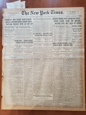 1917 NOVEMBER 6 NEW YORK TIMES - MILLER HUGGINS YANKEES NEW LEADER - NT 8062
