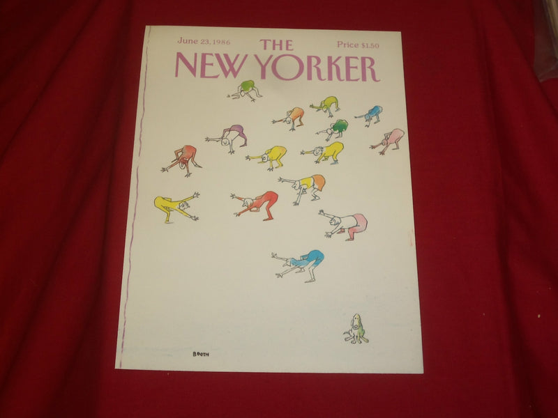 1986 JUNE 23 NEW YORKER MAGAZINE FRONT COVER ONLY - GREAT ART FOR FRAMING
