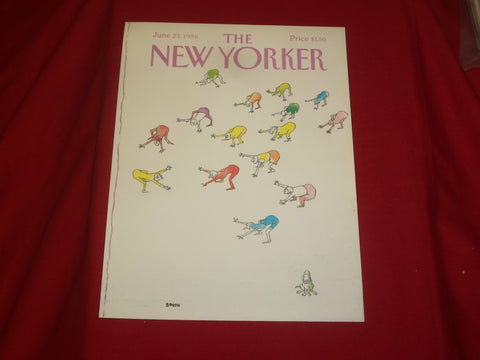 1986 JUNE 23 NEW YORKER MAGAZINE FRONT COVER ONLY - GREAT ART FOR FRAMING
