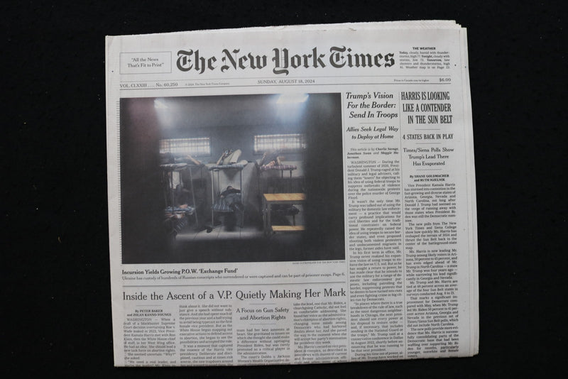 2024 AUGUST 18 NEW YORK TIMES - HARRIS IS LOOKING LIKE A CONTENDER IN SUN BELT