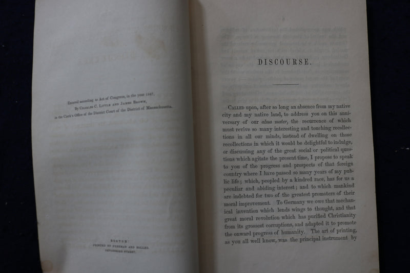 1847 PROGRESS AND PROSPECTS OF GERMANY - SOFTCOVER - BROWN UNIVERSITY - K 1398