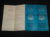 1965 DECEMBER 10-17 HUMAN RIGHTS DAY WEEK U. S. BILL O FRIGHTS FOLD-OUT - J 8678