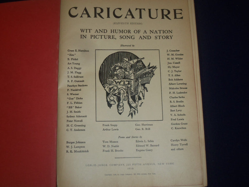 1910 CARICATURE WIT & HUMOR OF NATION BOOK - ILLUSTRATIONS - FLAGG - KD 3165