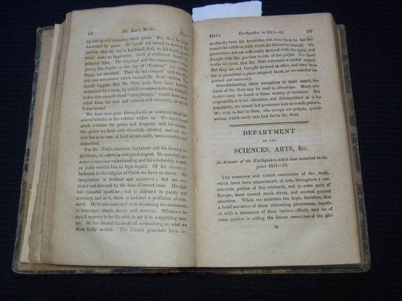 1812-1814 THE LITERARY & PHILOSOPHICAL REPERTORY MAGAZINE BOUND VOLUME - KD 7819