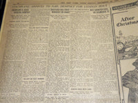 1919 DECEMBER 26 NEW YORK TIMES NEWSPAPER- MAURETANIA BATTERED BY SEAS - NT 8531