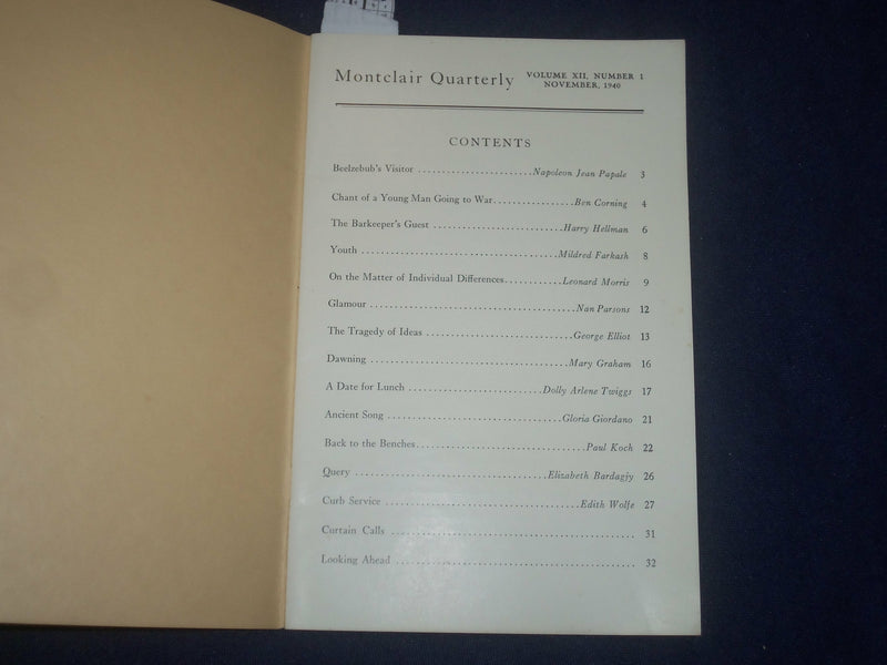 1940-1941 MONTCLAIR QUARTERLY MAGAZINE - LOT OF 2 - J 6438